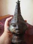 Benin, glava Božice Majke, bronca, visina 22 cm, 1233 grama