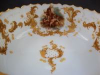 Biedermeier glass opaline bowl cerubs - Opalno staklo 19.st.