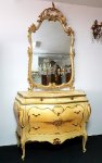 Bijela venecijan komoda s ogledalom