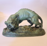 Brončana Figura Ranjena Životinja