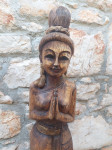Buda drveni pozlaćeni kip