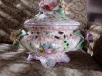 Capo Di Monte zdjela sa poklopcem vintage keramika