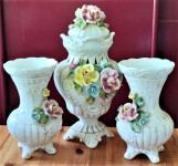 Capodimonte porculan  - komplet vaza sa urnom