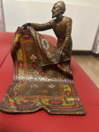 Carpet seller bronze figure by the Franz Xaver Bergman 1861-1936