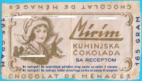ČOKOLADA MIRIM MARIBOR stara predratna ambalaža omot od čokolade 1930s