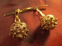 Dalmatinski botuni za košulju, tradicijski nakit, zlato 585, 7.37 gram