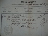 DOSTAVNICA iz 1880.god.-BLATO-KORČULA -žig MUNICIPIUM BLATTENSE