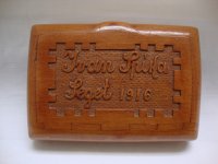 Drvena kutija iz 1916.godine  Seget Ivan Spika 01 - ruža drvo