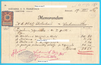 DUBROVNIK - VOŠTARNA O.O. FRANJEVACA ... stari račun iz 1916. god.