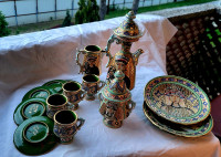 Ekskluzivni set DERUTA Italija – Ručni rad, 24k pozlata, Vizantski moz