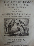 GIUSEPPE MARIA SARDI - IL CATECHISMO in VENEZIA 1749.godine