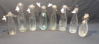 Komplet od 8 starih boca za sokove iz 1910-1930-tih godina