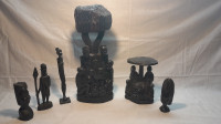 Komplet starih unikatnih Afričkih skulptura od drveta