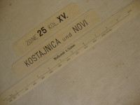 KOSTAJNICA I NOVI GEOGRAFSKA VOJNA KARTA - MILITARY MAP K.U.K.
