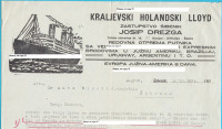 KRALJEVSKI HOLANDSKI LLOYD Zast. Šibenik, Josip Drezga memorandum 1934