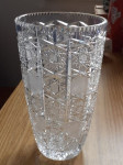 Kristalna vaza za cvijeće, vrhunski brušen češki kristal iz 1950-tih