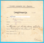 LEGITIMACIJA ZA I SVESOKOLSKI SLET U ZAGREBU 1906 legitimacija program