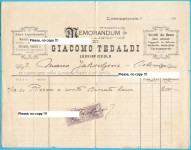 LUSSINPICCOLO (Mali Lošinj) GIACOMO TEDALDI stari memorandum 1890-tih