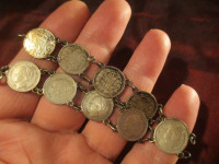 Narukvica od starih srebrnjaka 1921.-1937., srebro, 16.55 grama