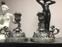 Par srebrnih svijećnjaka 19/20 stoljeće