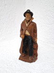 Pastir sa psom - švicarska rezbarena figura Schwarzwald stila