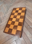 Šahovska ploča, šah i figure,  drvo, iz 1970tih