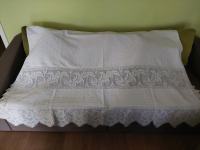 Slavonska ponjava ili prekrivač za krevet - tkana i heklana