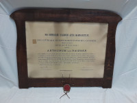 Slika sa farmaceutskom diplomom ARTHUR plemeniti REIZNER 1907. godina
