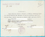 SOKOLSKO DRUŠTVO TROGIR originalni stari dokument iz 1937. g. * Sokol