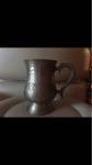 Srebrena efektna vaza ćup čaša ručni rad antikvitet vintage