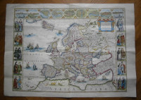 STARA KARTA EVROPA RECENS DESCRIPTA A GUILIELMO BLAEUW