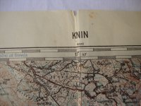 Stara karta KNINA iz 1931-1934 god. iz doba Kraljevine,vojni institut