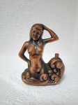 Stolni upaljač u vintage stilu, oblikovan kao SIRENA koja sjedi na val