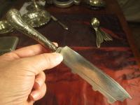 Veliki nož za pečenje i puricu, 19. stoljeće, 26,5 cm, srebro, 97 gram