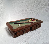 Vintage Enesco bilijarski stol - kolekcionarski set podmetača za čaše