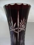 Vintage ruby crystal vase Czech / Kristalna crvena vaza  !