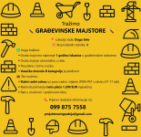 Tražimo GRAĐEVINSKE MAJSTORE – pridruži se našem timu! (m/ž)