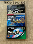 TDK lot 3 kazete