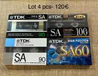 TDK lot 4 kazete