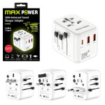 Adapter MAXPOWER MAXPOWER 635DQ Gan 1XPD Type C+2X USB A, bijeli