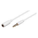 Audio kabel GOOBAY produžni 3.5mm 4-pinski, 1m, Bijeli