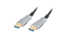 HDMI kabel LANBERG CA-HDMI-20FB-0100-BK (V2.0, 10m, optički, AOC, crna