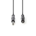 Kabel NEDIS audio stereo, 6.35mm (M) na 3.5mm (M), sivi, 3m