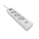 Produžni kabel PHILIPS SPN3032WA/58, 3 utičnice, 2x USB-A, 2m, bijela