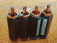 RCA Cinch set od 4 Red Copper konektora novo - kontakti vijci