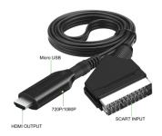 Adapter stari DVD Video SCART spoji na novi HDMI uređaj TV ulaz kabel