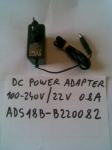 DC POWER ADAPTER 22V 0.8A , ADS18B-B220082
