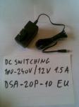 DC SWITCHING ADAPTER 12V 1.5A , DSA-20P-10 EU