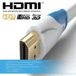 HDMI kabel 5metara plosnati 4K Ultra HD 2160p 1080p 3D ARC CEC BIJELI