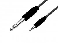 Optimus audio kabel 3.5mm na 6.3mm, muški/muški, 3m, Crni